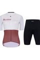 HOLOKOLO Cyklistický krátký dres a krátké kalhoty - VIBES LADY - červená/bílá/černá