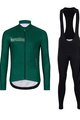 HOLOKOLO Cyklistický dlouhý dres a kalhoty - VIBES WINTER - černá/zelená