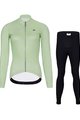 HOLOKOLO Cyklistický dlouhý dres a kalhoty - PHANTOM LADY WINTER - světle zelená/černá