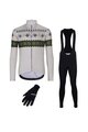 HOLOKOLO Cyklistický zimní dres a kalhoty - FROSTTRAIL WINTER - zelená/černá/šedá