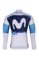 BONAVELO Cyklistický dlouhý dres a kalhoty - MOVISTAR 2025 WINTER - modrá/černá/bílá