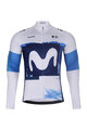 BONAVELO Cyklistický dlouhý dres a kalhoty - MOVISTAR 2025 WINTER - modrá/černá/bílá
