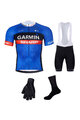 BONAVELO Cyklistický mega set - GARMIN SHARP - bílá/modrá/černá