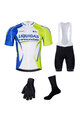 BONAVELO Cyklistický mega set - LIQUIGAS CANNONDALE - černá/zelená/bílá/modrá