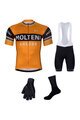 BONAVELO Cyklistický mega set - MOLTENI ARCORE - bílá/oranžová/černá