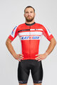 BONAVELO Cyklistický krátký dres a krátké kalhoty - KATUSHA - červená/černá