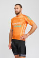 BONAVELO Cyklistický krátký dres a krátké kalhoty - EUSKALTEL - EUSKADI - oranžová/černá