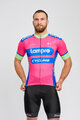 BONAVELO Cyklistický krátký dres a krátké kalhoty - LAMPRE - růžová/černá