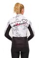 HOLOKOLO Cyklistická zateplená bunda - GRAFFITI LADY - bílá/černá