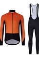 HOLOKOLO Cyklistická zimní bunda a kalhoty - CLASSIC - oranžová/černá