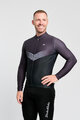 HOLOKOLO Cyklistický dres s dlouhým rukávem zimní - ARROW WINTER - černá/šedá