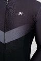 HOLOKOLO Cyklistický dres s dlouhým rukávem zimní - ARROW WINTER - černá/šedá