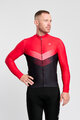HOLOKOLO Cyklistický dres s dlouhým rukávem zimní - ARROW WINTER - červená/černá