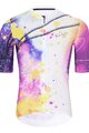 HOLOKOLO Cyklistický krátký dres a krátké kalhoty - SPLASH - vícebarevná/růžová/fialová