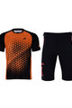 HOLOKOLO Cyklistický MTB dres a kalhoty - DUSK MTB - oranžová/černá
