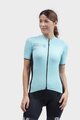 ALÉ Cyklistický krátký dres a krátké kalhoty - COLOR BLOCK LADY - černá/modrá