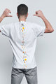 NU. BY HOLOKOLO Cyklistické triko s krátkým rukávem - PEDAL BY PEDAL - bílá/vícebarevná