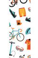 NU. BY HOLOKOLO Cyklistické triko s krátkým rukávem - PEDAL BY PEDAL - vícebarevná/bílá