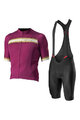 CASTELLI Cyklistický krátký dres a krátké kalhoty - GRIMPEUR - černá/bordó