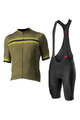 CASTELLI Cyklistický krátký dres a krátké kalhoty - GRIMPEUR - zelená/černá