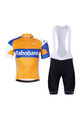 BONAVELO Cyklistický krátký dres a krátké kalhoty - RABOBANK - oranžová/modrá/černá