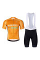 BONAVELO Cyklistický krátký dres a krátké kalhoty - EUSKALTEL - EUSKADI - oranžová/černá