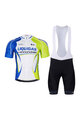 BONAVELO Cyklistický krátký dres a krátké kalhoty - LIQUIGAS CANNONDALE - modrá/zelená/černá