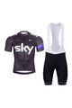 BONAVELO Cyklistický krátký dres a krátké kalhoty - SKY - modrá/černá