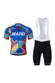 BONAVELO Cyklistický krátký dres a krátké kalhoty - MAPEI - modrá/černá