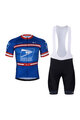 BONAVELO Cyklistický krátký dres a krátké kalhoty - US POSTAL - černá/modrá