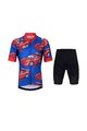 HOLOKOLO Cyklistický krátký dres a krátké kalhoty - CARS - červená/černá/modrá