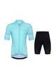 HOLOKOLO Cyklistický krátký dres a krátké kalhoty - FLOW JUNIOR - černá/zelená