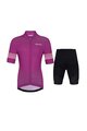 HOLOKOLO Cyklistický krátký dres a krátké kalhoty - FLOW JUNIOR - fialová/černá
