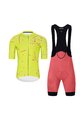 HOLOKOLO Cyklistický krátký dres a krátké kalhoty - PASSION - žlutá/růžová