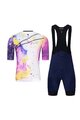 HOLOKOLO Cyklistický krátký dres a krátké kalhoty - SPLASH - fialová/šedá/modrá