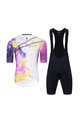 HOLOKOLO Cyklistický krátký dres a krátké kalhoty - SPLASH - šedá/fialová