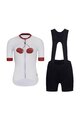 RIVANELLE BY HOLOKOLO Cyklistický krátký dres a krátké kalhoty - FRUIT LADY  - bílá/černá/červená