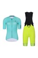 RIVANELLE BY HOLOKOLO Cyklistický krátký dres a krátké kalhoty - VICTORIOUS ELITE - tyrkysová/žlutá