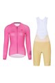 RIVANELLE BY HOLOKOLO Cyklistický krátký dres a krátké kalhoty - VICTORIOUS ELITE - béžová/růžová