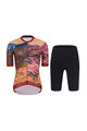 RIVANELLE BY HOLOKOLO Cyklistický krátký dres a krátké kalhoty - FREE ELITE LADY - vícebarevná/černá/oranžová