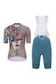 RIVANELLE BY HOLOKOLO Cyklistický krátký dres a krátké kalhoty - MADAM FLOWER - vícebarevná/zelená