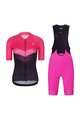 RIVANELLE BY HOLOKOLO Cyklistický krátký dres a krátké kalhoty - ARROW II - růžová/černá