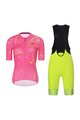 RIVANELLE BY HOLOKOLO Cyklistický krátký dres a krátké kalhoty - PASSION - žlutá/růžová