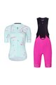 RIVANELLE BY HOLOKOLO Cyklistický krátký dres a krátké kalhoty - PASSION - modrá/růžová