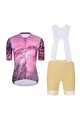 RIVANELLE BY HOLOKOLO Cyklistický krátký dres a krátké kalhoty - ROSESCAPE - béžová/fialová