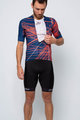 HOLOKOLO Cyklistický krátký dres a krátké kalhoty - CLASH - červená/modrá/černá