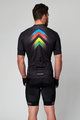 HOLOKOLO Cyklistický krátký dres a krátké kalhoty - HYPER - černá/duhová