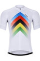 HOLOKOLO Cyklistický dres s krátkým rukávem - HYPER - bílá/duhová