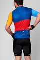 HOLOKOLO Cyklistický krátký dres a krátké kalhoty - ENGRAVE - červená/modrá/černá