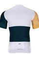 HOLOKOLO Cyklistický dres s krátkým rukávem - ENGRAVE - bílá/žlutá/modrá